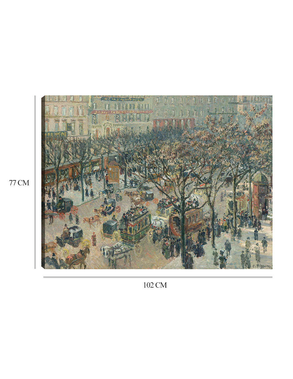 Foto 7 pulgar | Cuadro Decorativo - Bulevar De Los Italianos- Camille Pissarro - Religión - 77x102 - Impresión En Lienzo - Fine Art Tj