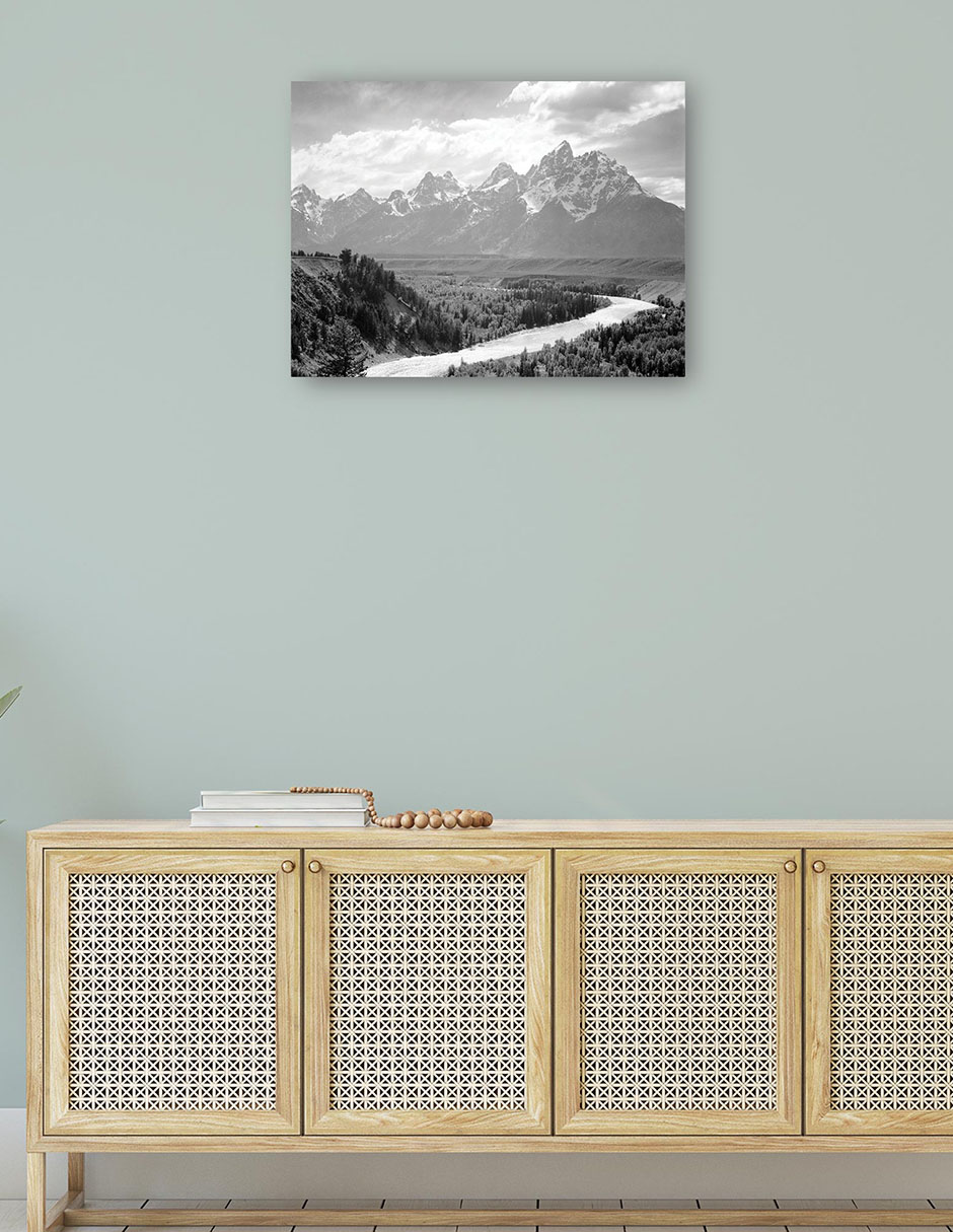 Foto 5 pulgar | Cuadro Decorativo - Montañas Tetons - Río Snake- Ansel Adams - Religión - 69x92 - Impresión En Lienzo - Fine Art Tj