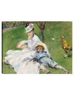 Foto 1 | Cuadro Decorativo - Madame Monet Y Su Hijo- Pierre-auguste Renoir - Religión - 69x92 - Impresión En Lienzo - Fine Art