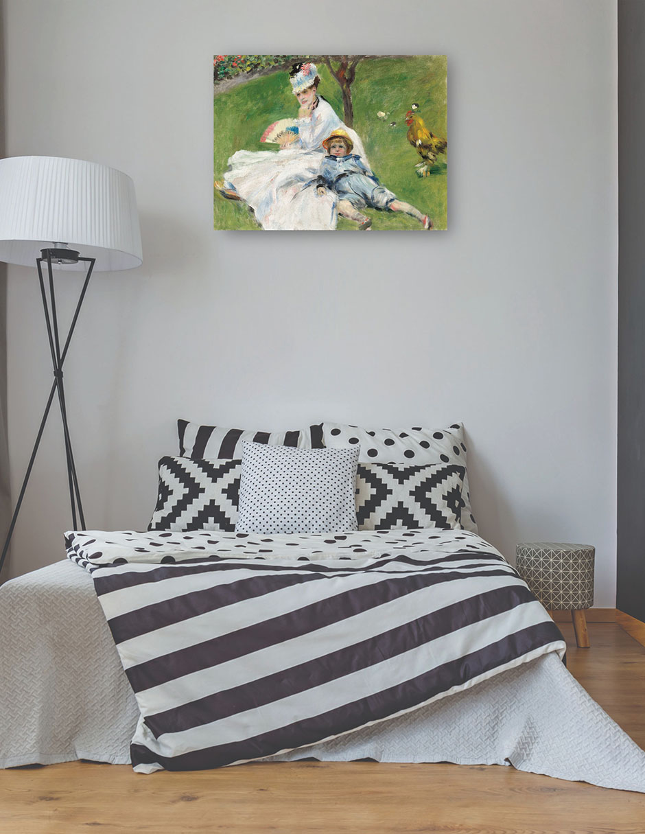 Foto 4 pulgar | Cuadro Decorativo - Madame Monet Y Su Hijo- Pierre-auguste Renoir - Religión - 69x92 - Impresión En Lienzo - Fine Art