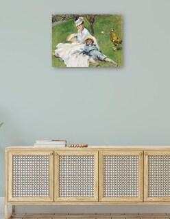 Foto 4 | Cuadro Decorativo - Madame Monet Y Su Hijo- Pierre-auguste Renoir - Religión - 69x92 - Impresión En Lienzo - Fine Art