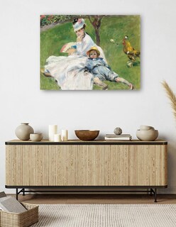 Foto 5 | Cuadro Decorativo - Madame Monet Y Su Hijo- Pierre-auguste Renoir - Religión - 69x92 - Impresión En Lienzo - Fine Art