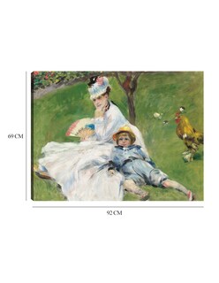 Foto 6 | Cuadro Decorativo - Madame Monet Y Su Hijo- Pierre-auguste Renoir - Religión - 69x92 - Impresión En Lienzo - Fine Art