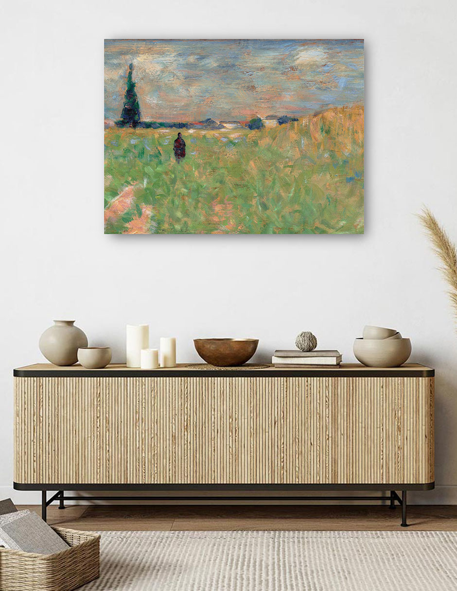 Foto 6 pulgar | Cuadro Decorativo - Un Paisaje De Verano- Georges Seurat - Religión - 28x36 - Impresión En Lienzo - Fine Art Tj