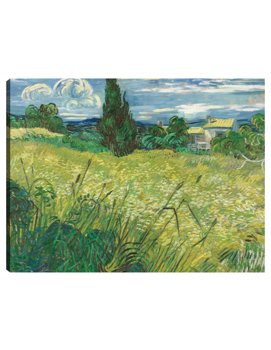 Cuadro Decorativo - Campo Verde- Vincent Van Gogh - Paisaje - 69x92 - Impresión En Lienzo - Fine Art Tj