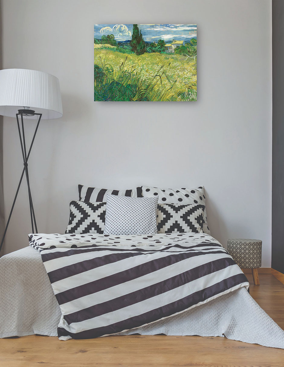 Foto 4 pulgar | Cuadro Decorativo - Campo Verde- Vincent Van Gogh - Paisaje - 69x92 - Impresión En Lienzo - Fine Art Tj
