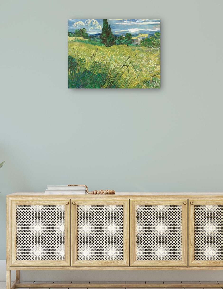 Foto 5 pulgar | Cuadro Decorativo - Campo Verde- Vincent Van Gogh - Paisaje - 69x92 - Impresión En Lienzo - Fine Art Tj