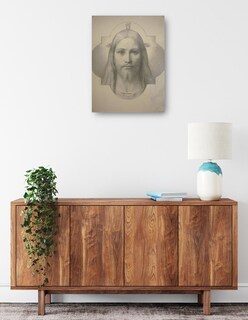 Foto 2 | Cuadro Decorativo - La Cabeza De Cristo- Eduard Von Steinle - Religión - 28x36 - Impresión En Lienzo - Fine Art Tj