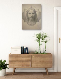 Foto 3 | Cuadro Decorativo - La Cabeza De Cristo- Eduard Von Steinle - Religión - 28x36 - Impresión En Lienzo - Fine Art Tj