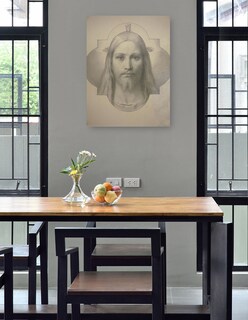 Foto 4 | Cuadro Decorativo - La Cabeza De Cristo- Eduard Von Steinle - Religión - 28x36 - Impresión En Lienzo - Fine Art Tj