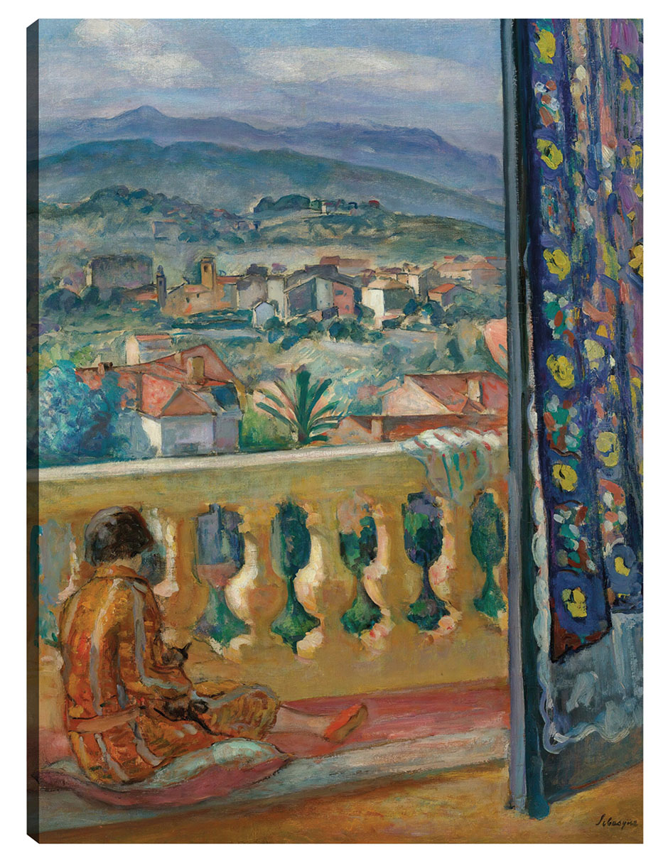 Cuadro Decorativo - Le Cannet, El Rideau Bleu (1926)- Henri Lebasque - Fotografía - 69x92 - Impresión En Lienzo -