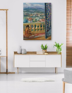Foto 5 | Cuadro Decorativo - Le Cannet, El Rideau Bleu (1926)- Henri Lebasque - Fotografía - 69x92 - Impresión En Lienzo -