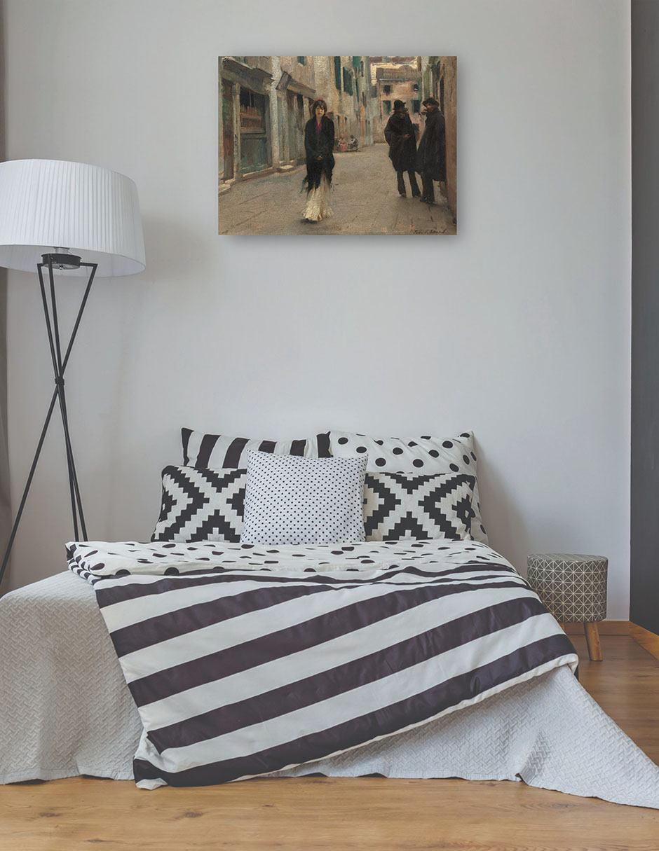 Foto 4 pulgar | Cuadro Decorativo - Calle En Venecia- John Singer Sargent - Religión - 28x36 - Impresión En Lienzo - Fine Art Tj