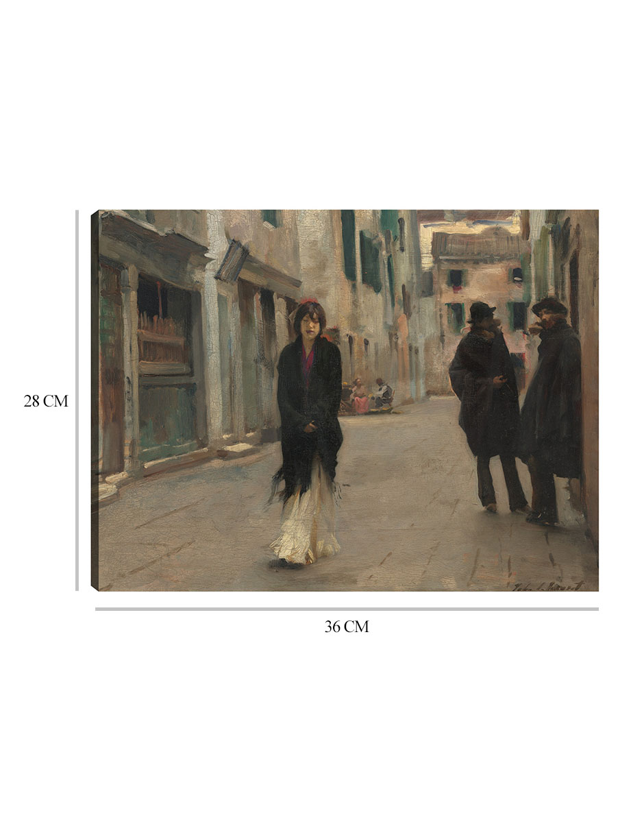 Foto 7 pulgar | Cuadro Decorativo - Calle En Venecia- John Singer Sargent - Religión - 28x36 - Impresión En Lienzo - Fine Art Tj