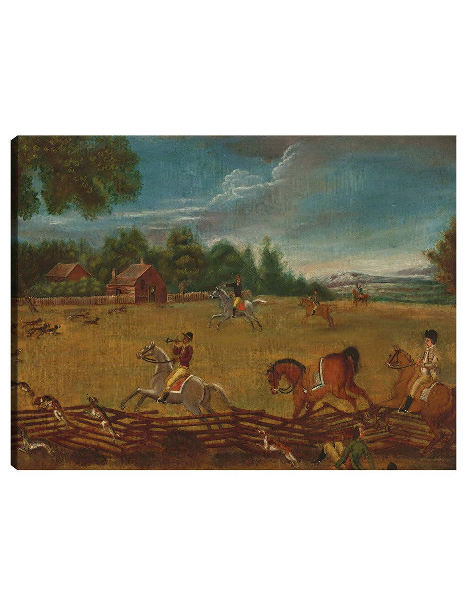 Cuadro Decorativo - El Fin De La Caza, C. 1800- American 19th Century - Paisaje - 107x143 - Impresión En Lienzo -