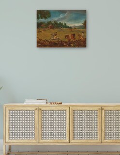 Foto 4 | Cuadro Decorativo - El Fin De La Caza, C. 1800- American 19th Century - Paisaje - 107x143 - Impresión En Lienzo -