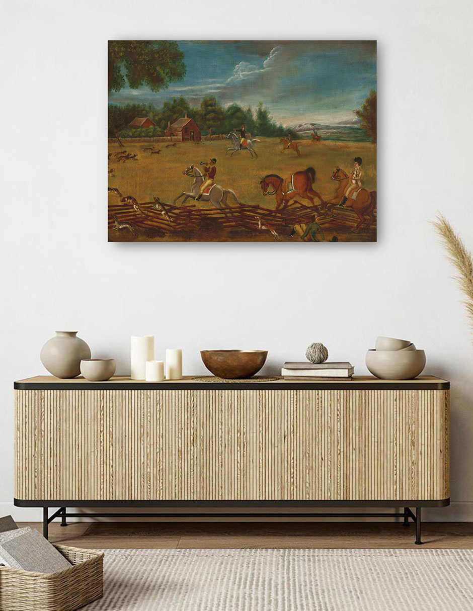 Foto 5 | Cuadro Decorativo - El Fin De La Caza, C. 1800- American 19th Century - Paisaje - 107x143 - Impresión En Lienzo -