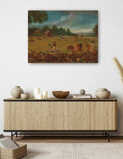 Foto 5 | Cuadro Decorativo - El Fin De La Caza, C. 1800- American 19th Century - Paisaje - 107x143 - Impresión En Lienzo -