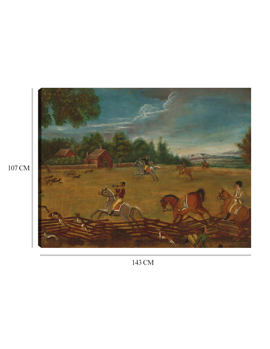 Foto 7 pulgar | Cuadro Decorativo - El Fin De La Caza, C. 1800- American 19th Century - Paisaje - 107x143 - Impresión En Lienzo -