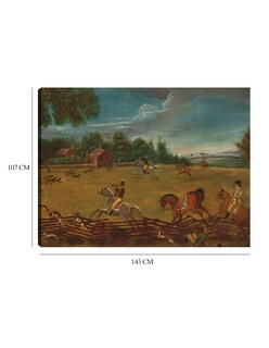Foto 6 | Cuadro Decorativo - El Fin De La Caza, C. 1800- American 19th Century - Paisaje - 107x143 - Impresión En Lienzo -