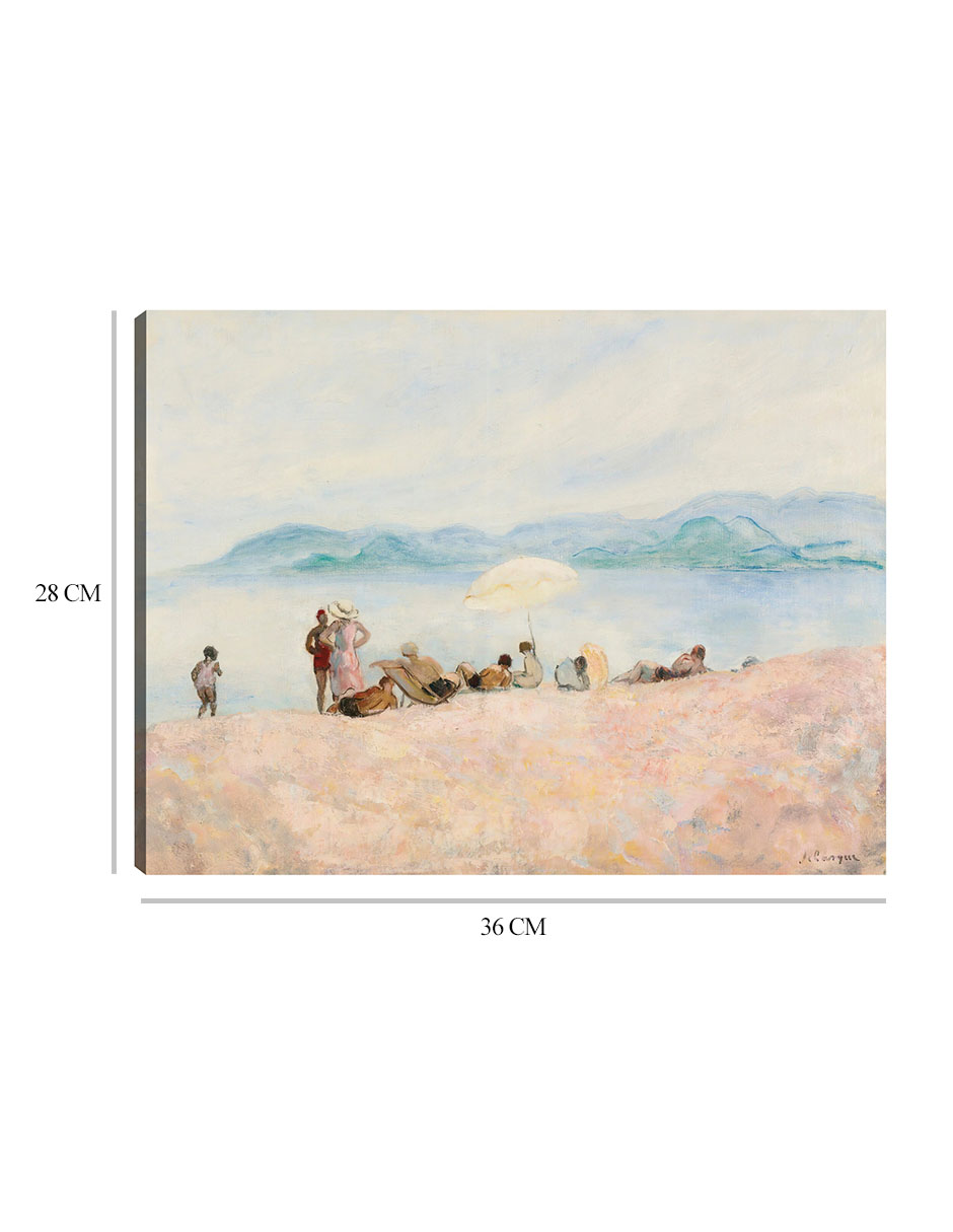 Foto 7 pulgar | Cuadro Decorativo - Sur La Plage- Henri Lebasque - Costa - 28x36 - Impresión En Lienzo - Fine Art Tj