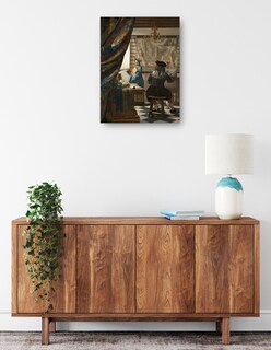 Foto 2 | Cuadro Decorativo - El Arte De Pintar- Johannes Vermeer - Fotografía - 28x36 - Impresión En Lienzo - Fine Art Tj