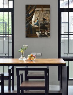 Foto 4 | Cuadro Decorativo - El Arte De Pintar- Johannes Vermeer - Fotografía - 28x36 - Impresión En Lienzo - Fine Art Tj