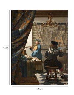 Foto 6 | Cuadro Decorativo - El Arte De Pintar- Johannes Vermeer - Fotografía - 28x36 - Impresión En Lienzo - Fine Art Tj