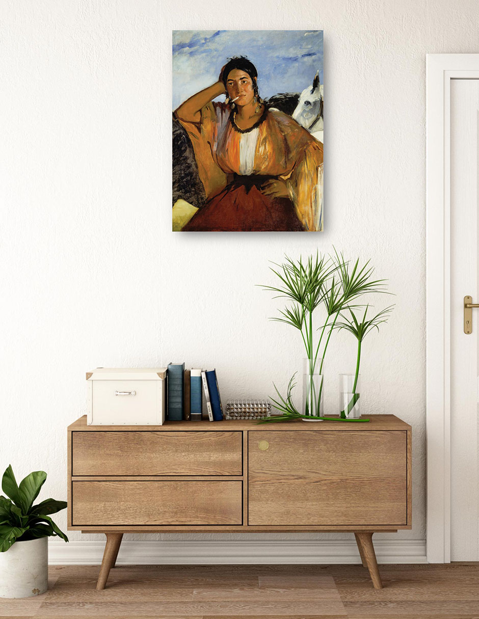 Foto 4 pulgar | Cuadro Decorativo - Gitano Con Un Cigarrillo- Edouard Manet - Fotografía - 69x92 - Impresión En Lienzo - Fine Art Tj