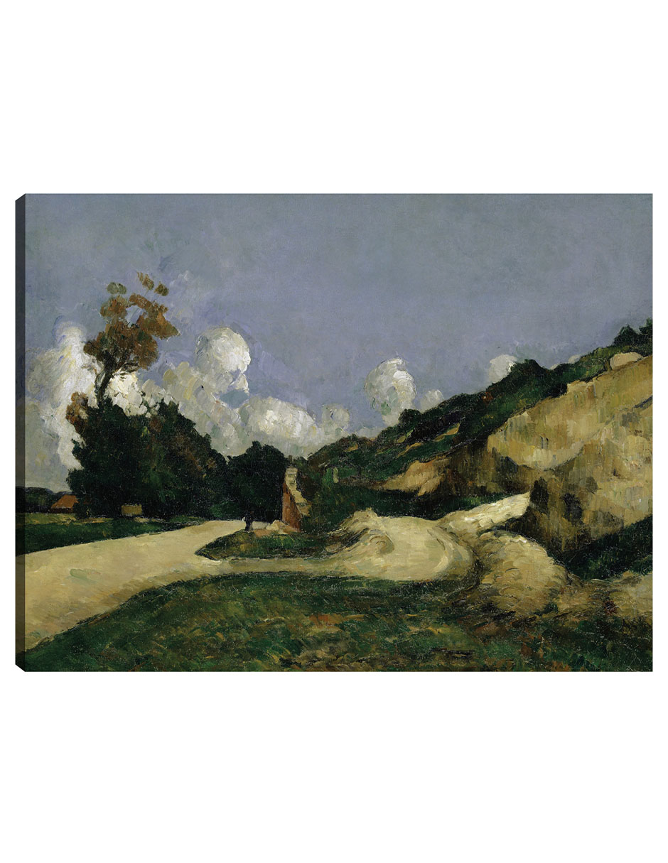 Cuadro Decorativo - El Camino (1871)- Paul Cézanne - Religión - 28x36 - Impresión En Lienzo - Fine Art Tj