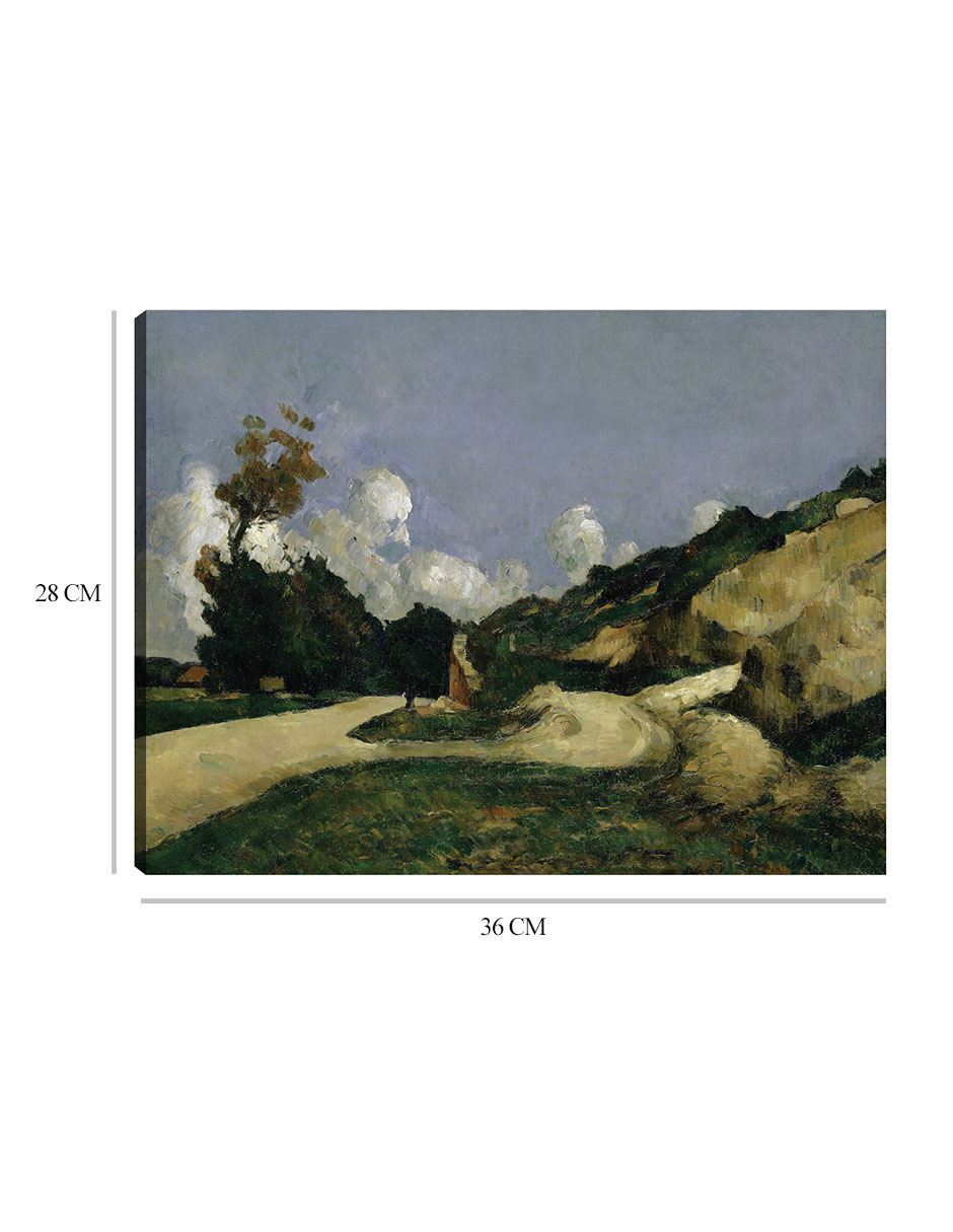 Foto 7 pulgar | Cuadro Decorativo - El Camino (1871)- Paul Cézanne - Religión - 28x36 - Impresión En Lienzo - Fine Art Tj