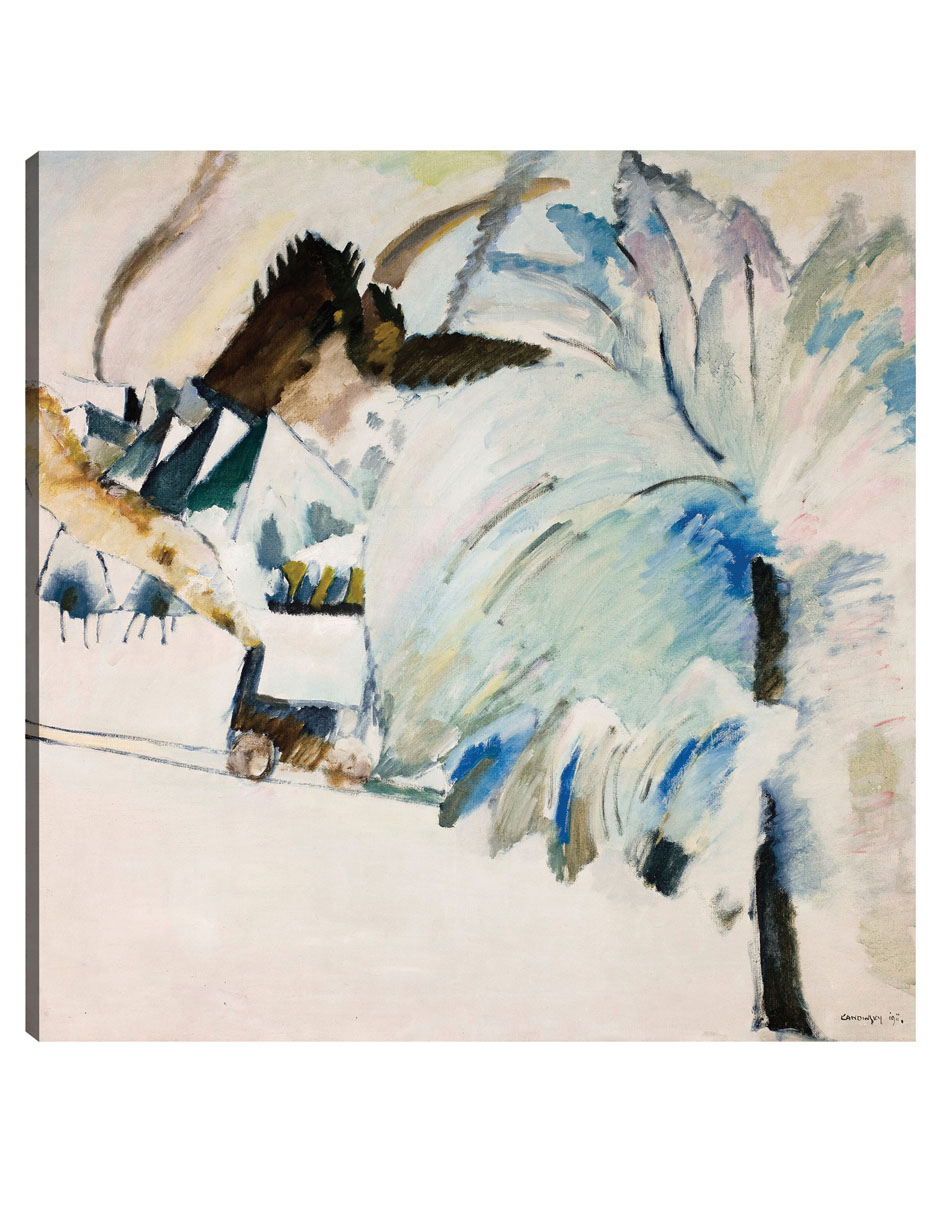 Cuadro Decorativo - Murnau Con Locomotora (1911)- Wassily Kandinsky - Abstracto - 72x72 - Impresión En Lienzo - Fine