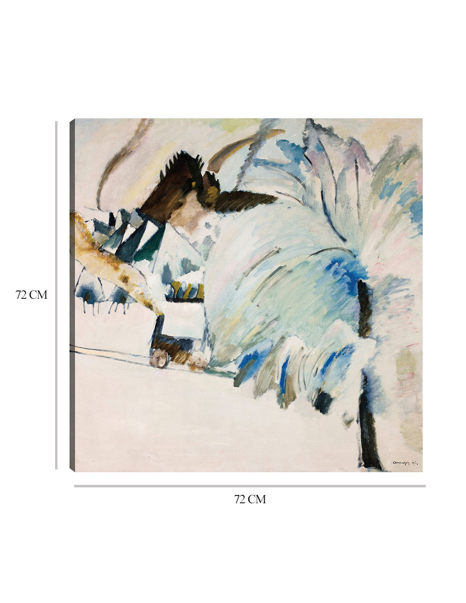 Foto 7 pulgar | Cuadro Decorativo - Murnau Con Locomotora (1911)- Wassily Kandinsky - Abstracto - 72x72 - Impresión En Lienzo - Fine