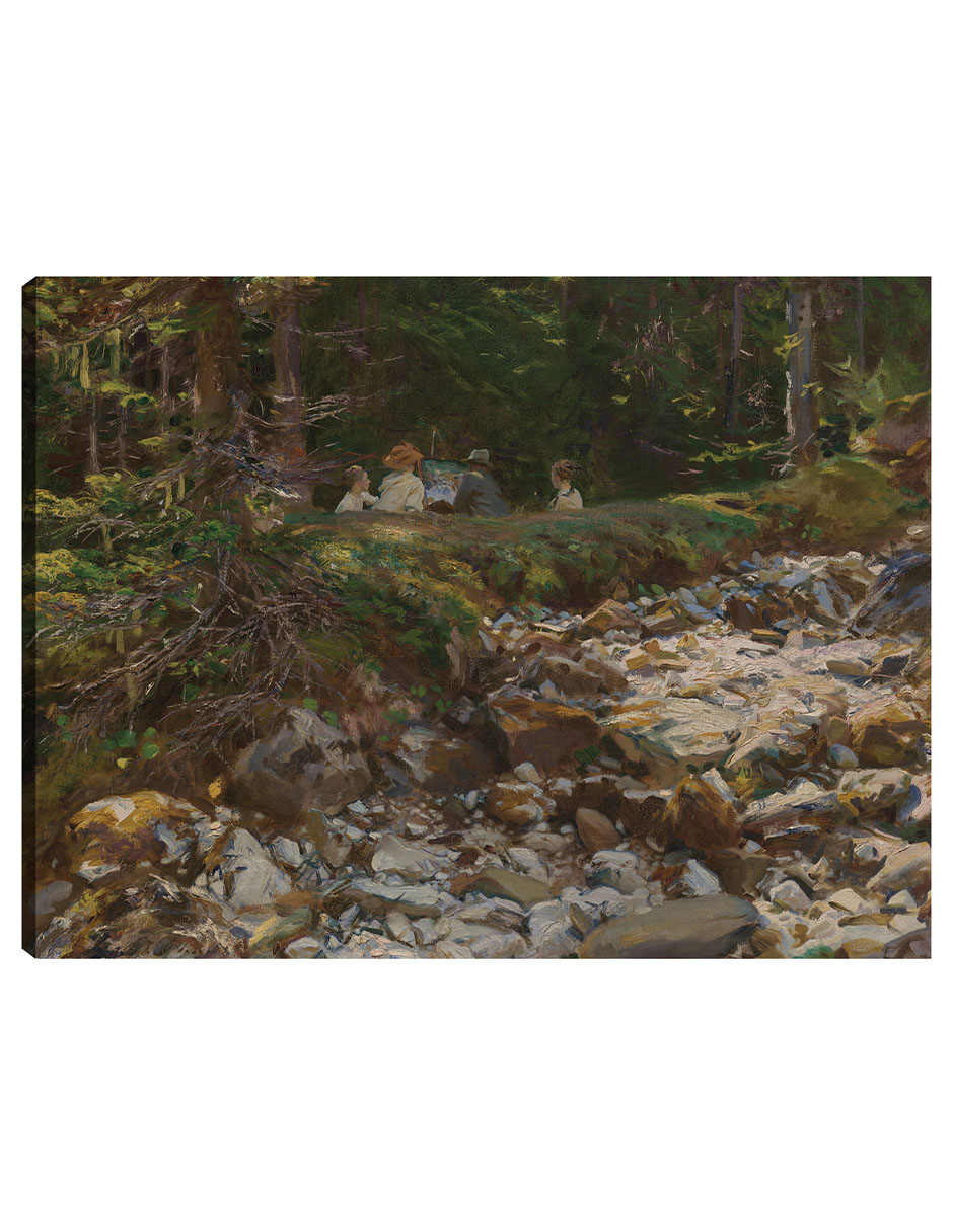 Cuadro Decorativo - El Maestro Y Sus Alumnos- John Singer Sargent - Paisaje - 77x102 - Impresión En Lienzo - Fine Art T