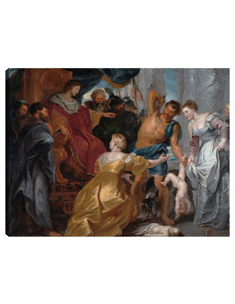Cuadro Decorativo - El Juicio De Salomón (1617)- Peter Paul Rubens - Religión - 69x92 - Impresión En Lienzo - Fine A