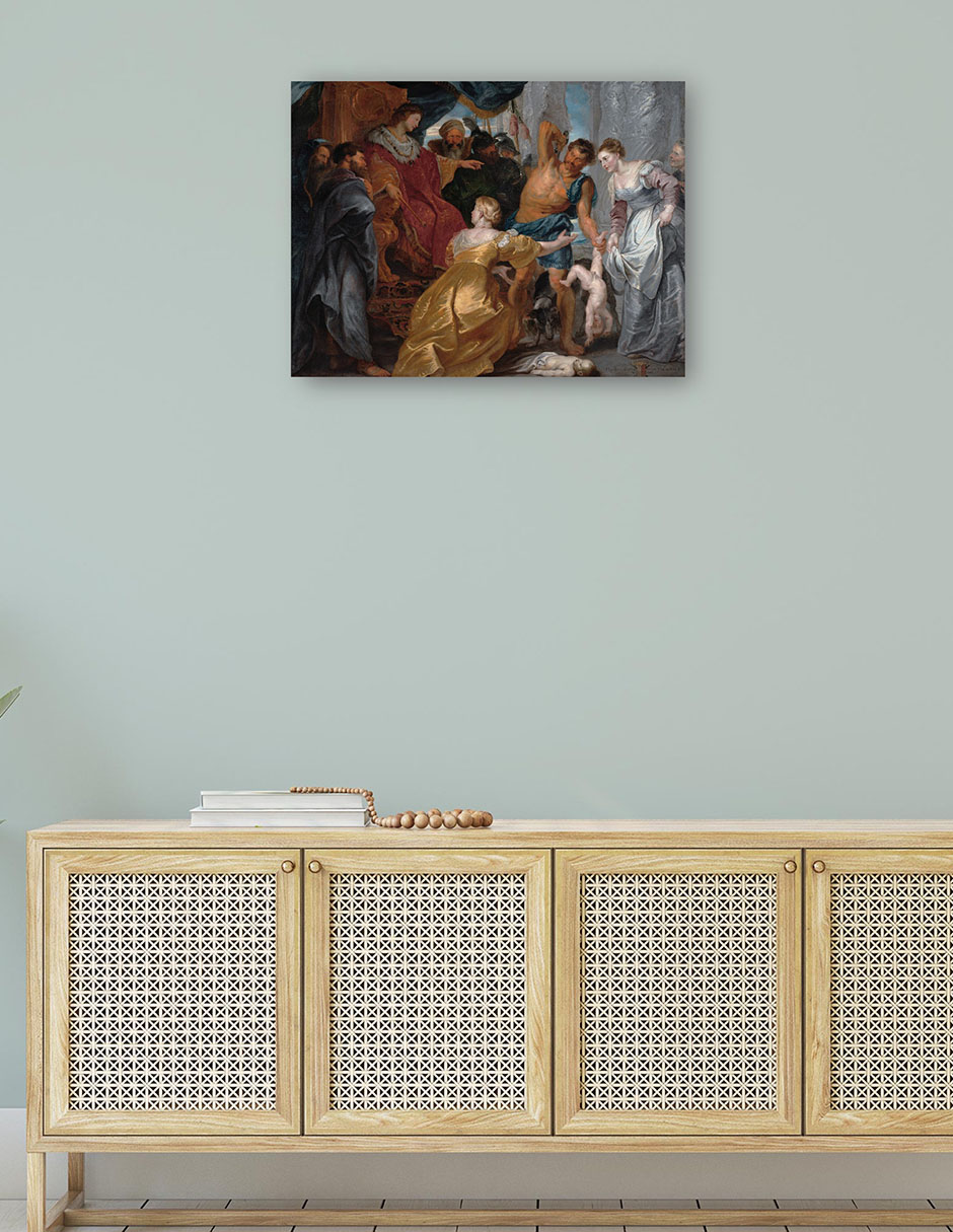 Foto 5 pulgar | Cuadro Decorativo - El Juicio De Salomón (1617)- Peter Paul Rubens - Religión - 69x92 - Impresión En Lienzo - Fine A