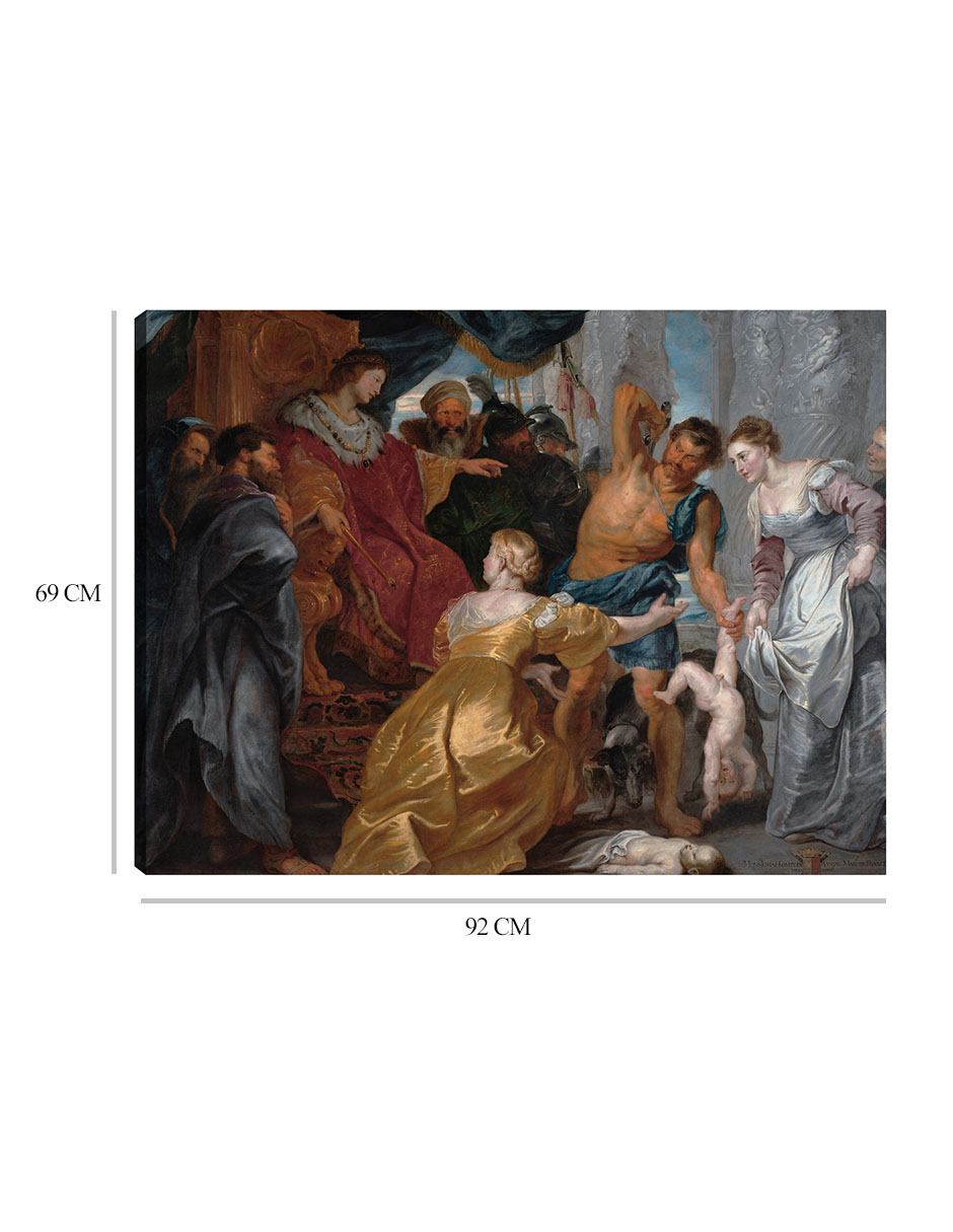 Foto 6 | Cuadro Decorativo - El Juicio De Salomón (1617)- Peter Paul Rubens - Religión - 69x92 - Impresión En Lienzo - Fine A