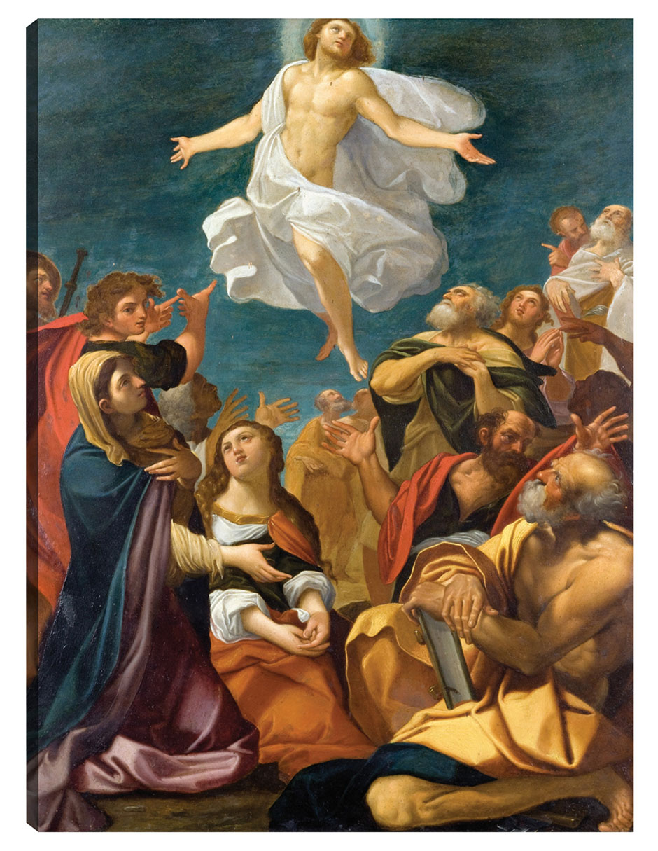 Cuadro Decorativo - Ascensión De Cristo (hacia 1640)- Giacomo Cavedone - Religión - 69x92 - Impresión En Lienzo