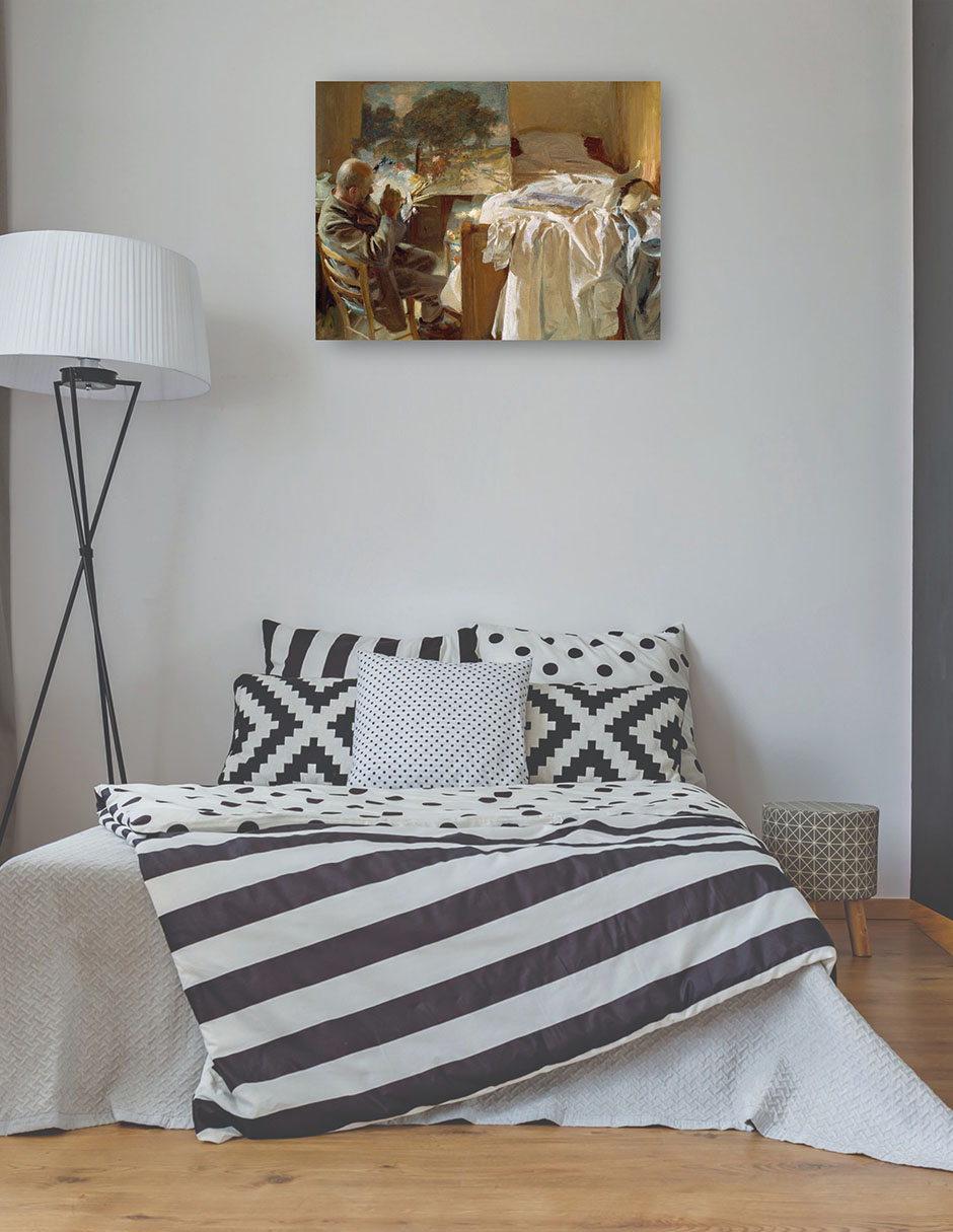 Foto 4 pulgar | Cuadro Decorativo - Un Artista En Su Estudio- John Singer Sargent - Fotografía - 107x143 - Impresión En Lienzo - F