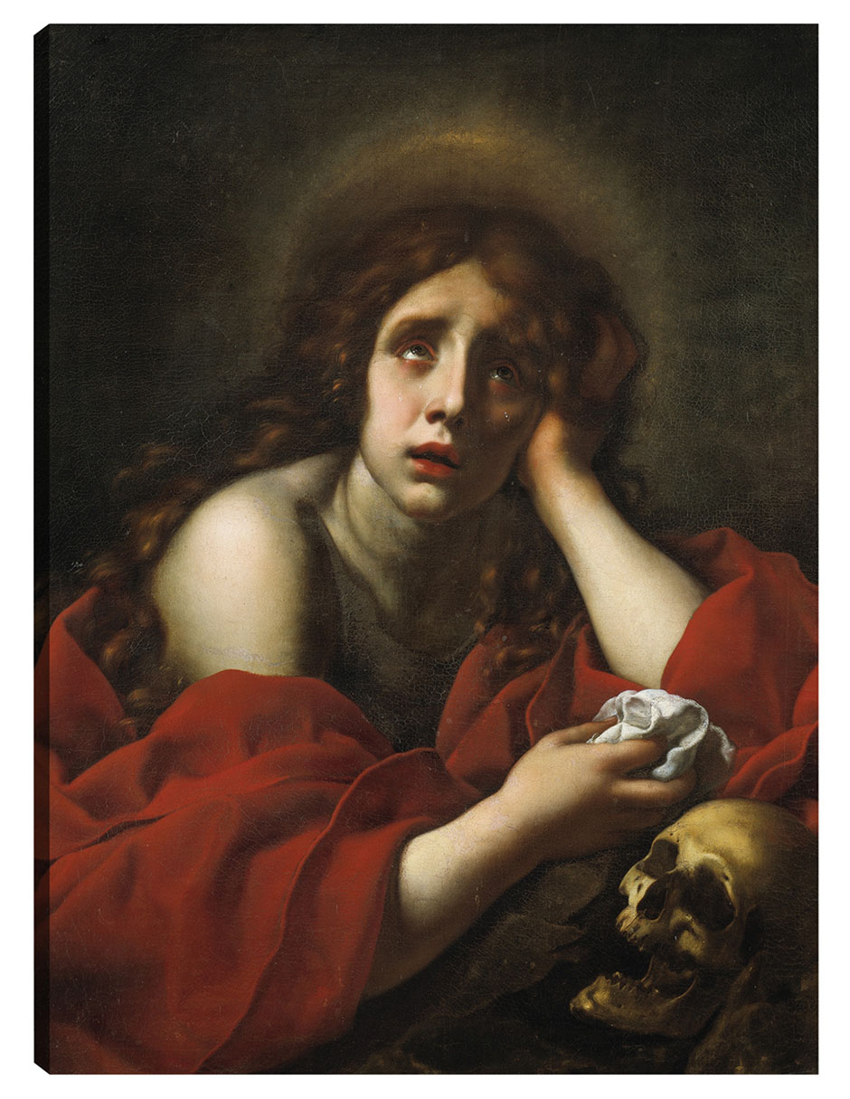 Cuadro Decorativo - La Penitente María Magdalena- Carlo Dolci - Religión - 69x92 - Impresión En Lienzo - Fine Art Tj