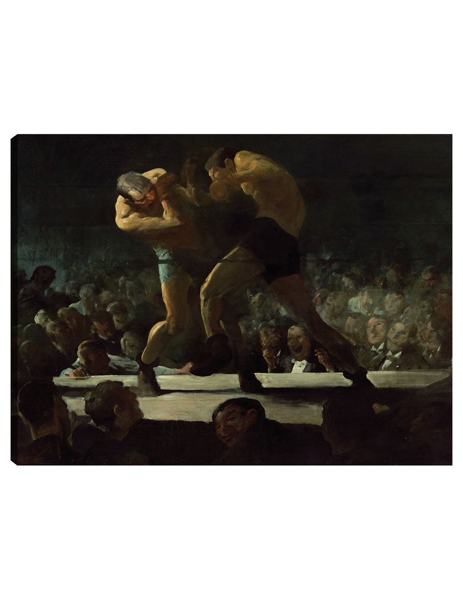Cuadro Decorativo - Noche De Club- George Bellows - Deportes - 46x61 - Impresión En Lienzo - Fine Art Tj