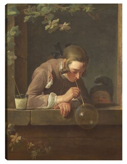 Foto 1 | Cuadro Decorativo - Burbujas De Jabón- Jean Siméon Chardin - Fotografía - 28x36 - Impresión En Lienzo - Fine Art Tj