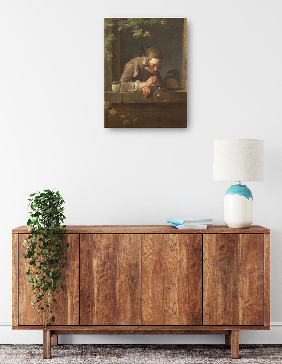 Foto 2 | Cuadro Decorativo - Burbujas De Jabón- Jean Siméon Chardin - Fotografía - 28x36 - Impresión En Lienzo - Fine Art Tj