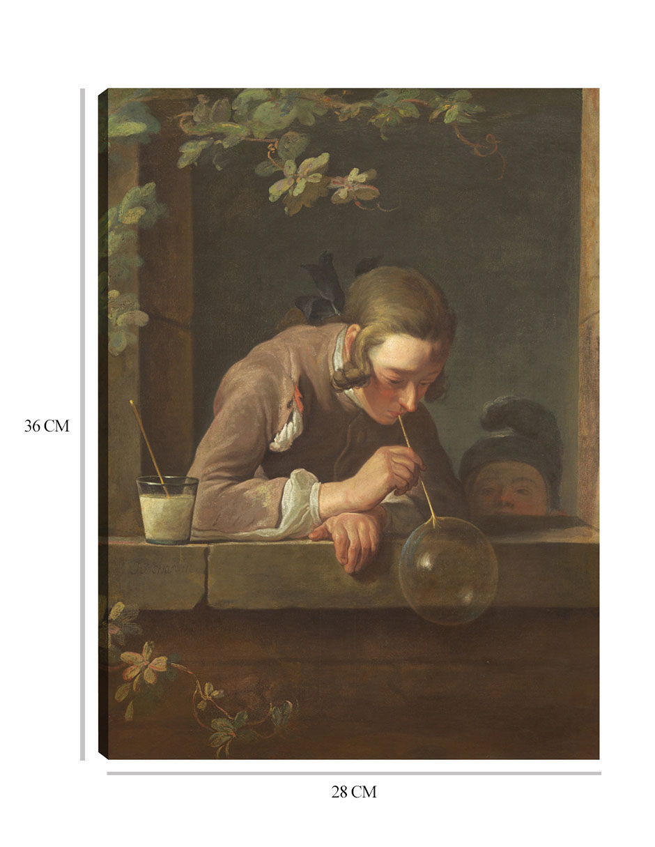 Foto 7 pulgar | Cuadro Decorativo - Burbujas De Jabón- Jean Siméon Chardin - Fotografía - 28x36 - Impresión En Lienzo - Fine Art Tj