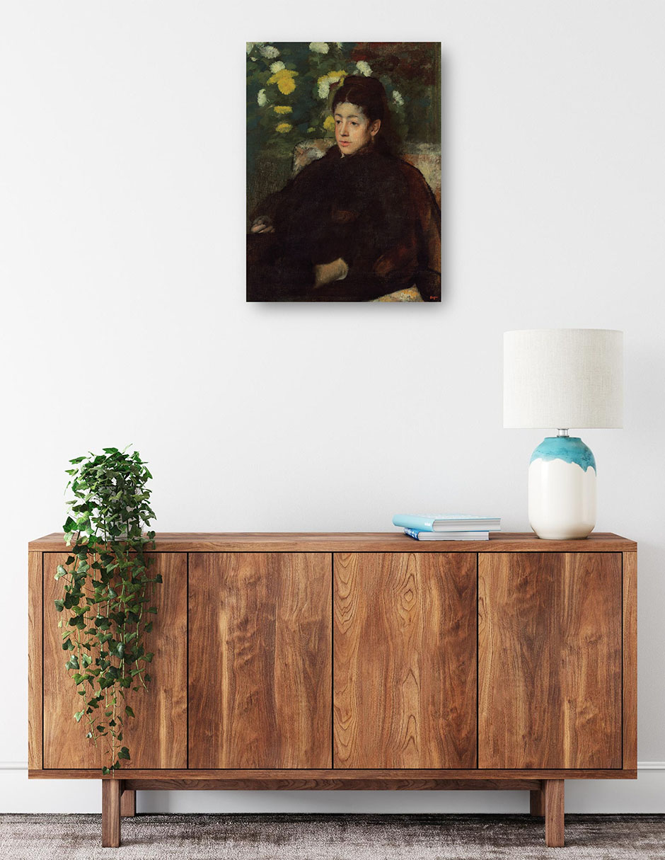 Foto 2 | Cuadro Decorativo - Señorita Malot- Edgar Degas - Fotografía - 69x92 - Impresión En Lienzo - Fine Art Tj