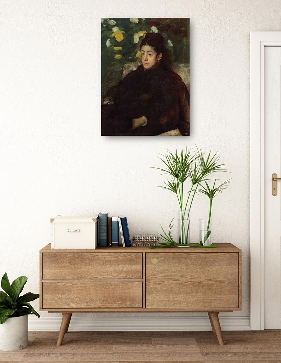 Foto 4 pulgar | Cuadro Decorativo - Señorita Malot- Edgar Degas - Fotografía - 69x92 - Impresión En Lienzo - Fine Art Tj