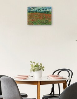 Foto 2 | Cuadro Decorativo - Campo De Amapolas- Vincent Van Gogh - Paisaje - 46x61 - Impresión En Lienzo - Fine Art Tj