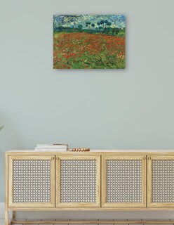 Foto 4 | Cuadro Decorativo - Campo De Amapolas- Vincent Van Gogh - Paisaje - 46x61 - Impresión En Lienzo - Fine Art Tj