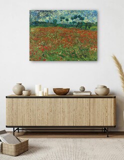 Foto 5 | Cuadro Decorativo - Campo De Amapolas- Vincent Van Gogh - Paisaje - 46x61 - Impresión En Lienzo - Fine Art Tj