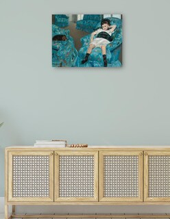 Foto 4 | Cuadro Decorativo - Niña En Un Sillón Azul- Mary Cassatt - Religión - 77x102 - Impresión En Lienzo - Fine Art Tj